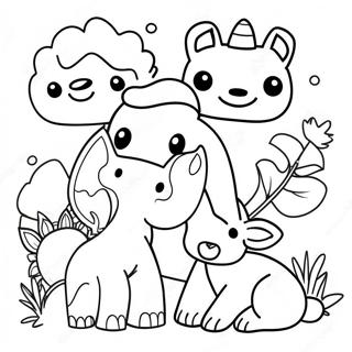 Pagina da Colorare di Animali in Feltro Colorati | pagina da colorare Feltro