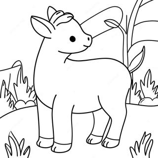 Pagina da Colorare di Animali con Linee Spesse | pagina da colorare Linee Spesse