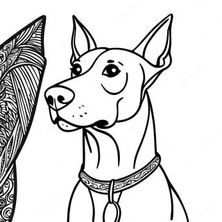 Pagina da Colorare Doberman | pagina da colorare Dobermann