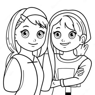 Pagina da Colorare di Sam e Cat | pagina da colorare Sam e Cat