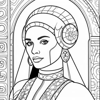 Pagina da Colorare di Padme Amidala | pagina da colorare Padme