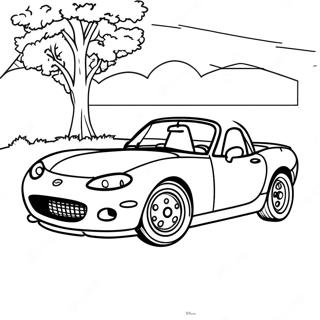 Pagina da Colorare della Auto Sportiva Miata | pagina da colorare Miata