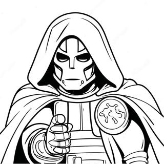 Pagina da colorare di Dr Doom | pagina da colorare Dottor Doom