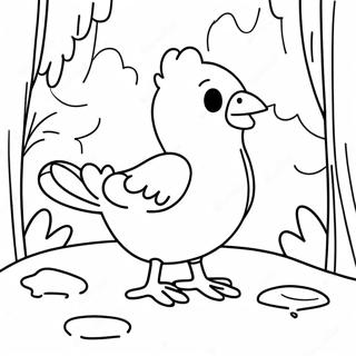 Pagina da Colorare di Dove è Chicky Avventurosa | pagina da colorare Dov'è Chicky