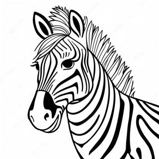 Pagina da Colorare di Strisce di Zebra | pagina da colorare Zebra