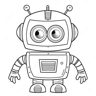 Pagina da Colorare Rob il Robot Amichevole | pagina da colorare Rob il Robot
