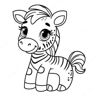 Carina Zebra Cucciola Pagina da Colorare | pagina da colorare Zebra