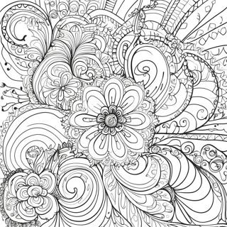 Pagina da Colorare con Design a Vortice Intricati | pagina da colorare Vortice