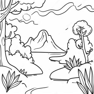 Pagina da Colorare Scene Naturali Rilassanti | pagina da colorare Ansia