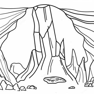 Pagina da Colorare Formazione Rocciosa Colorata | pagina da colorare Roccia