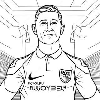 Pagina da Colorare di Lewandowski | pagina da colorare Lewandowski