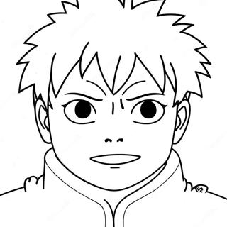 Pagina da Colorare di Gaara | pagina da colorare Gaara