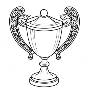 Pagina da Colorare di Trofeo Oro Lucido | pagina da colorare Trofeo