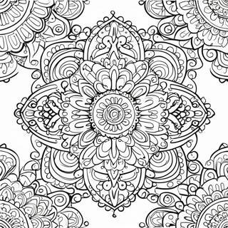 Pagina da Colorare di Mandala Simmetrico | pagina da colorare Simmetrico