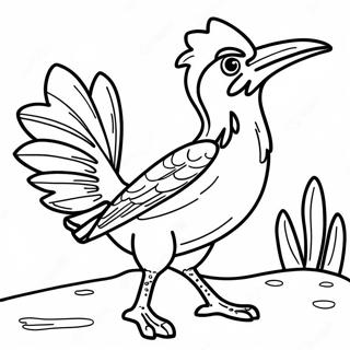 Pagina da Colorare di Roadrunner | pagina da colorare Roadrunner