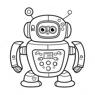 Pagina da Colorare del Robot Divertente di Programmazione | pagina da colorare Codifica