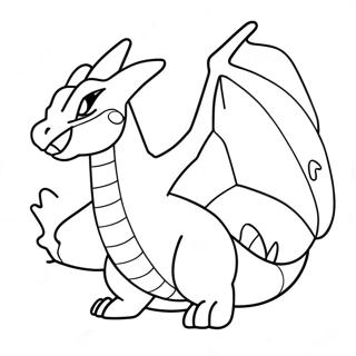 Charizard Volante Pagine da Colorare | pagina da colorare Mega Pokemon
