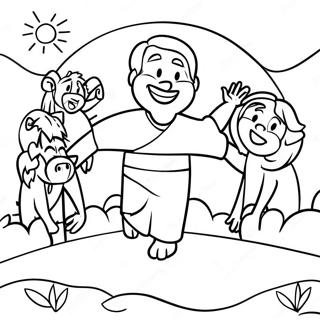Pagina da Colorare della Storia Biblica VBS | pagina da colorare VBS