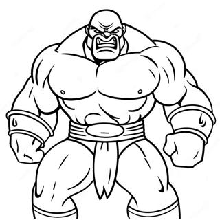 Pagina da Colorare Juggernaut Potente in Azione | pagina da colorare Juggernaut