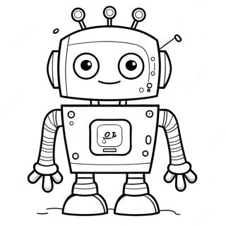 Pagina da Colorare del Robot Digit il Numero | pagina da colorare Cyberchase