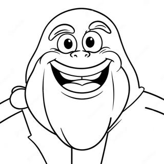 Pagina da Colorare Personaggio Grimace | pagina da colorare Grimace