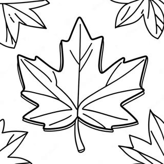 Pagina da Colorare della Foglia d'Acero del Canada | pagina da colorare Canada