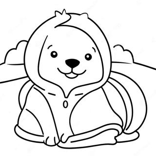 Pagina da Colorare della Coperta Con Animali Accoglienti | pagina da colorare Coperta