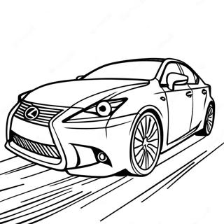 Pagina da Colorare della Lexus in Movimento | pagina da colorare Lexus