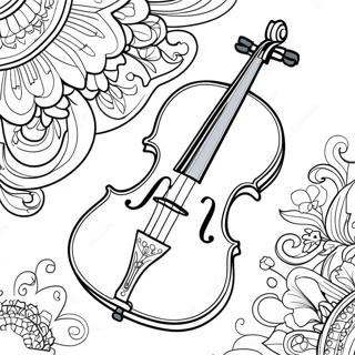 Pagina da Colorare di Violino | pagina da colorare Violino