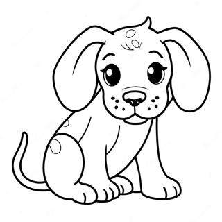 Pagina da Colorare del Cucciolo di Alano Giocoso | pagina da colorare Alano
