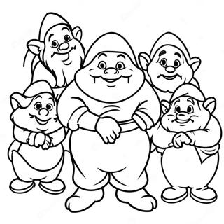 Sette Nani Pagina da Colorare | pagina da colorare Sette Nani