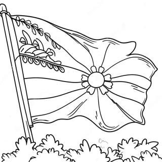 Pagina da colorare della bandiera dello Stato dell'Oklahoma | pagina da colorare Oklahoma