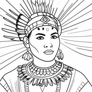 Pagina da Colorare del Tradizionale Danza Cherokee | pagina da colorare Cherokee