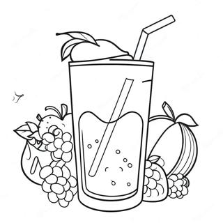 Pagina da Colorare del Frullato di Frutta Colorato | pagina da colorare Frullato