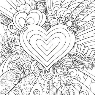 Pagina da Colorare Cuore dell'Amore è Amore | pagina da colorare L'amore è amore