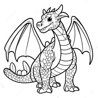 Pagina da Colorare Drago DnD | pagina da colorare DnD