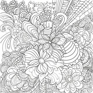 Pagina da Colorare di Pattern Creativi | pagina da colorare Design