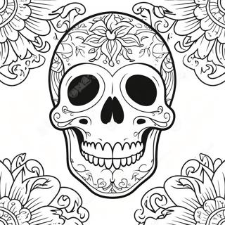Pagina da colorare di un teschio della morte | pagina da colorare Morte
