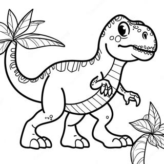 Pagina da colorare di un T-Rex | pagina da colorare Trex