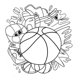 Pallacanestro Pagine da Colorare