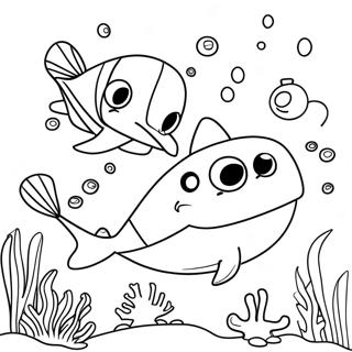 Pagina da Colorare di Zig e Sharko Avventura Sottomarina | pagina da colorare Zig e Sharko