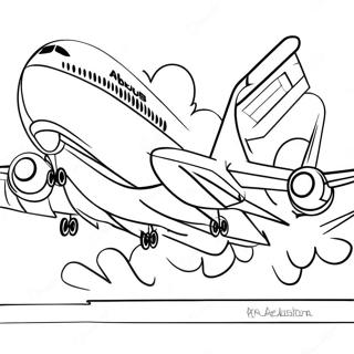 Pagina da Colorare dell'Airbus A380 | pagina da colorare Airbus