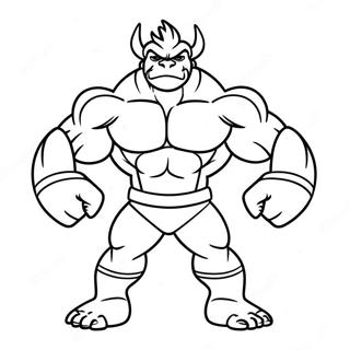 Pagina da Colorare di Machamp Muscoloso che Flexa | pagina da colorare Machamp