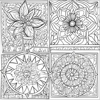 Pagina da Colorare di Motivi Tradizionali del Marocco | pagina da colorare Marocco