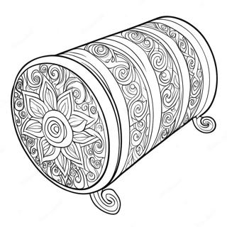 Pagina da Colorare della Bella Pergamena della Torah | pagina da colorare Torah