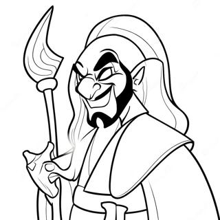 Pagina da Colorare di Jafar | pagina da colorare Jafar