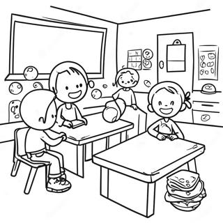 Pagina da Colorare Divertente della Classe di Seconda | pagina da colorare Seconda Classe