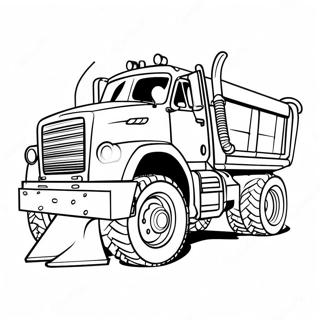Pagina da Colorare del Camion Spazzaneve | pagina da colorare Spazzaneve