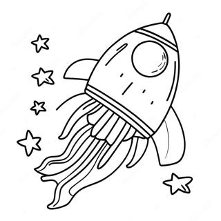Pagina da Colorare Cometa Colorata con Stelle | pagina da colorare Cometa
