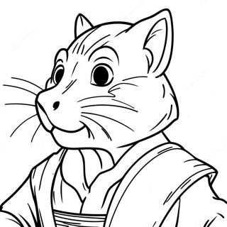 Pagina da Colorare di Maestro Splinter | pagina da colorare Maestro Splinter